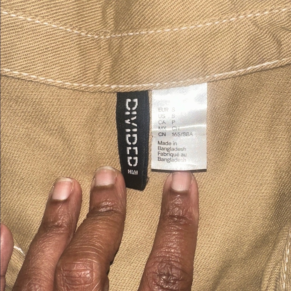 Divided Tan Button-Up Jacket - Picture 6 of 6
